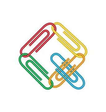 Letter q with clips Illustrazione stock