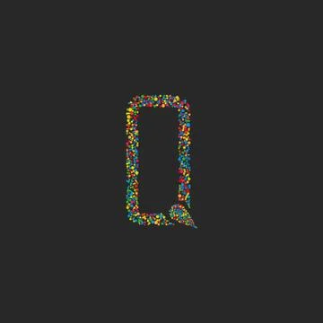Letter Q of colorful circle design logo, graphic Stock Illustration
