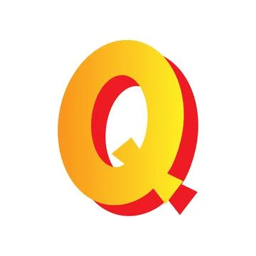 Letter q, comic style typeface with transparent background Stock Illustration