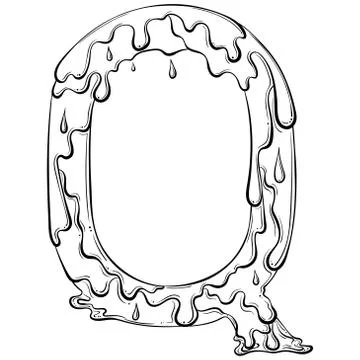Letter Q with flow drops Stock Illustration