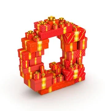 Letter Q from gifts Illustrazione stock