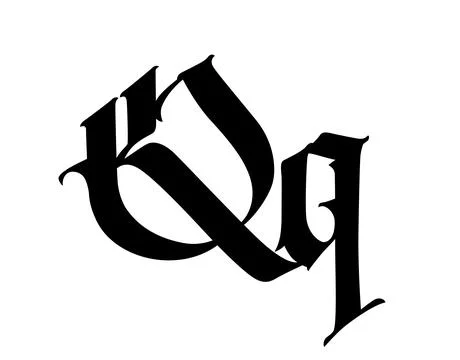Letter Q, in the Gothic style. Vector. Alphabet. The symbol is isolated on a Stock Illustration