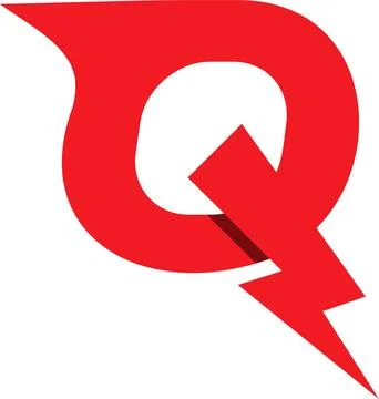 Letter q initial logo design template isolated thunder logo concept Stock Illustration