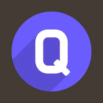 Letter Q Logo Flat Icon Style. Vector 库存插图