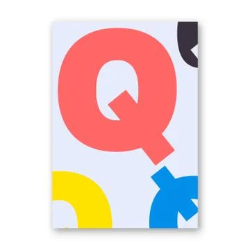 Letter Q poster Stock Illustration