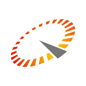 Letter Q Speedometer Icon Vector Logo Template Illustrazione stock