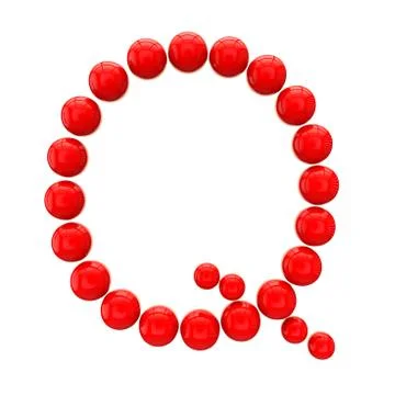 Letter "Q" from spheres Stock Illustration