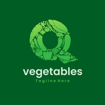Letter Q Vegetables Logo Vector Stock Illustration