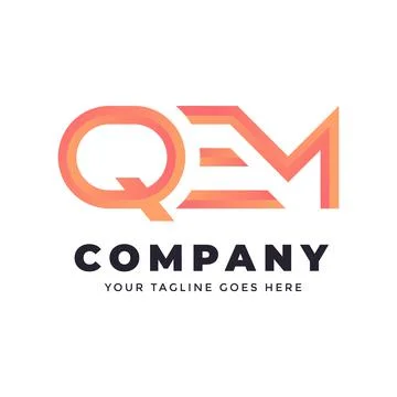Letter QEM Logo Template Stock Illustration