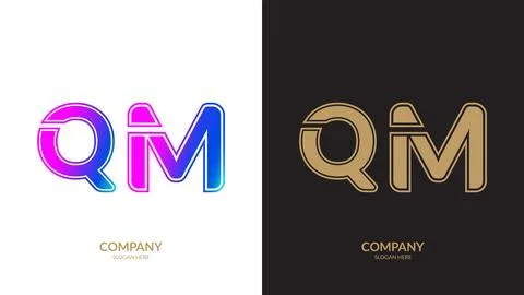 Letter QM logo design vector template. Stock Illustration