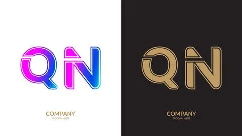 Letter QN logo design vector template. Stock Illustration