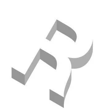 The letter R in 3d Stock Illustration