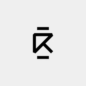 Letter R AR AP Monogram Logo Design Minimal Icon Stock Illustration