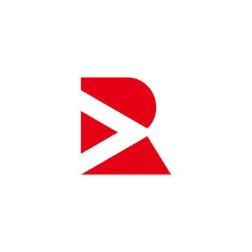 Letter r arrow triangle simple geometric logo vector Stock Illustration