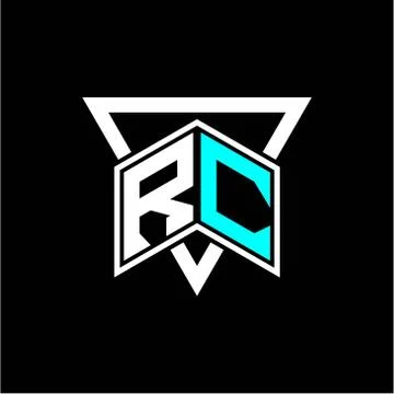 The letter R C monogram is perfect for game initials, greeting cards, logos,  Stock Illustration