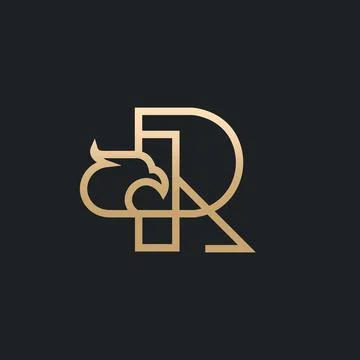 Letter R Eagle Logo , Initial Premium Design Stock Illustration