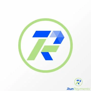 Letter R fast font inside gradient cut circle line. Related to monogram tech Illustrazione stock