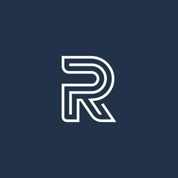 Letter R logo design vector template, RP logo design, RP line Stock Illustration