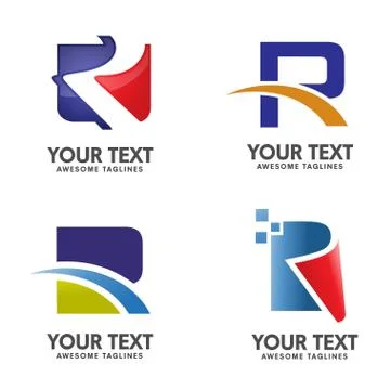 Letter R logo Illustrazione stock