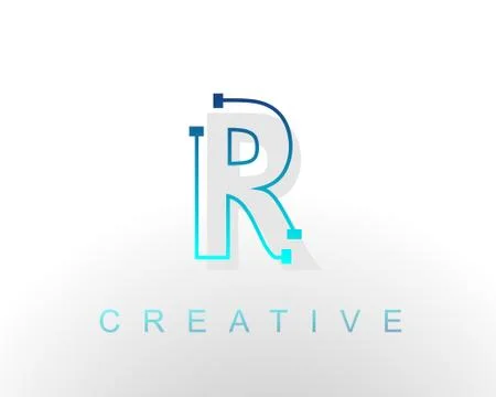 Letter R logo Illustrazione stock