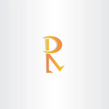 Letter r orange icon vector symbol Illustrazione stock