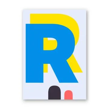 Letter R poster Stock Illustration