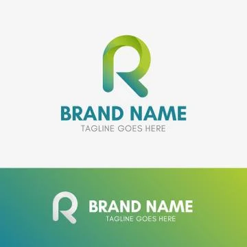 Letter R Rounded Logo Stock Illustration