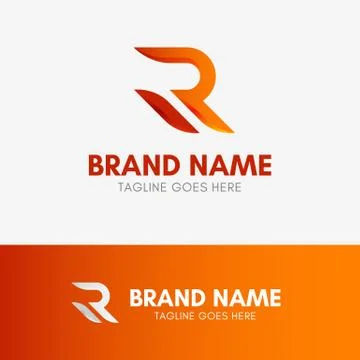 Letter R Shape Logo Stock Illustration