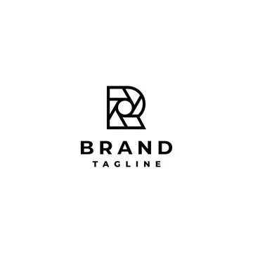 Letter R with Shutter Motif Stock-Illustration