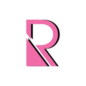 Letter r simple geometric triangle logo Stock Illustration