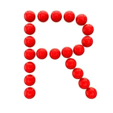 Letter "R" from spheres Stock Illustration