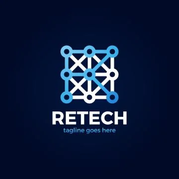 Letter R tech logo vector. Creative initial letter R digital logotype, perfec Stock Illustration