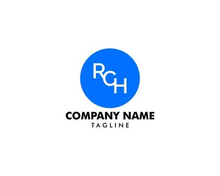 Letter RCH element logo design Stock Illustration