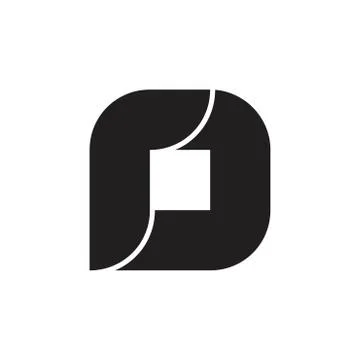 Letter rd geometric square logo vector Stock Illustration