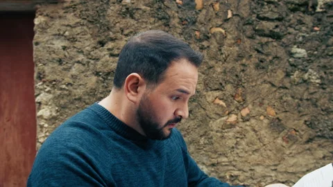 Letter Reading Leaves The Man In Shock Stock Footage 293256908