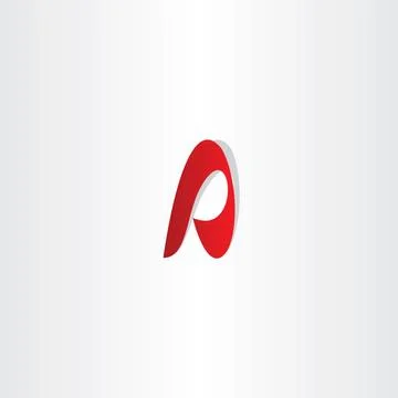 Letter a red a icon vector sign design Stock-Illustration