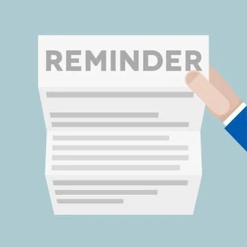 Letter reminder Stock Illustration
