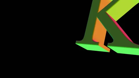 The letter rotates at the top right of the screen. color of the normal Stock Footage 85557195