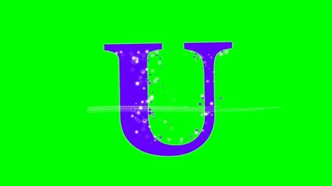 Letter Rotating with Alphabet on Green Screen Chroma Key Background Stock Footage 336892941