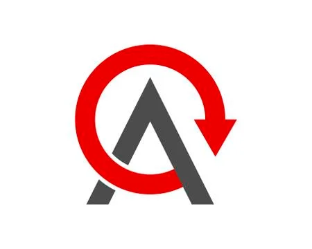A Letter with rotation arrow Stockillustratie