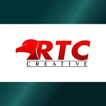 Letter RTC Alphabetic Logo Design Template, Red Eagle Head Logo Concept Stock Illustration