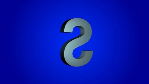 The letter S 3-D rotating on a blue background Stock Footage 114240810