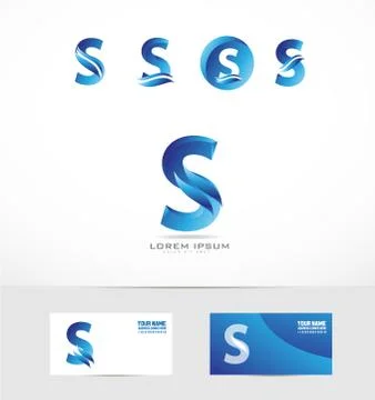 Letter S 3d logo Stock Illustration