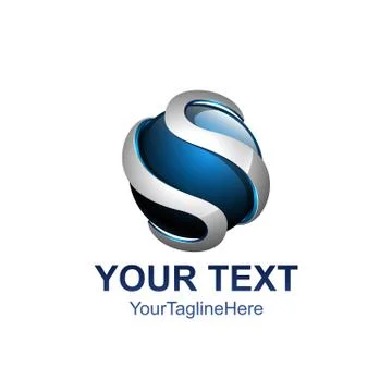 Letter s 3d logo vector illustration template, letter S trend logo vector, cr Illustrazione stock