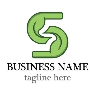 Letter S And Leaf Logo Stock Illustration