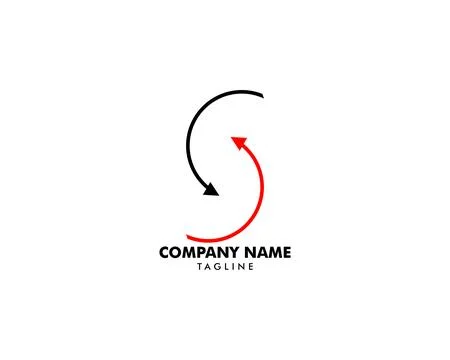 Letter S Arrow Logo Design Element Stock Illustration