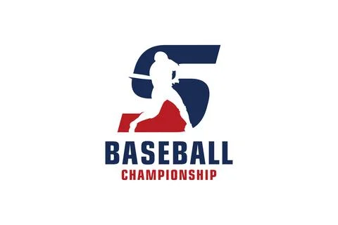 Letter S with Baseball Logo Design. Vector Design Template Elements for Spo.. Illustrazione stock