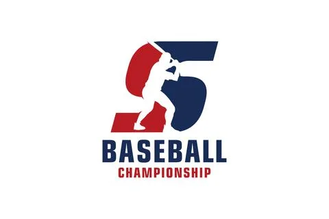 Letter S with Baseball Logo Design. Vector Design Template Elements for Spo.. Stock Illustration