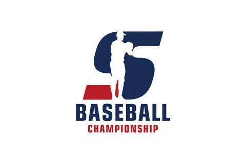 Letter S with Baseball Logo Design. Vector Design Template Elements for Spo.. Stock Illustration
