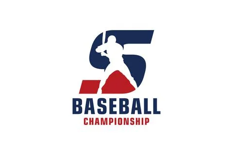 Letter S with Baseball Logo Design. Vector Design Template Elements for Spo.. Stock Illustration
